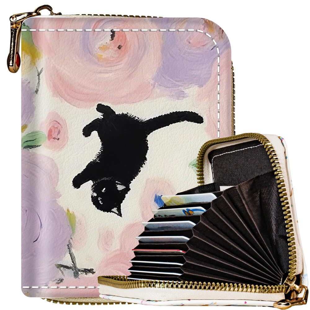 5344 Credit Card Holder , Cute Cat Lovers RFID Credit Card Wallet